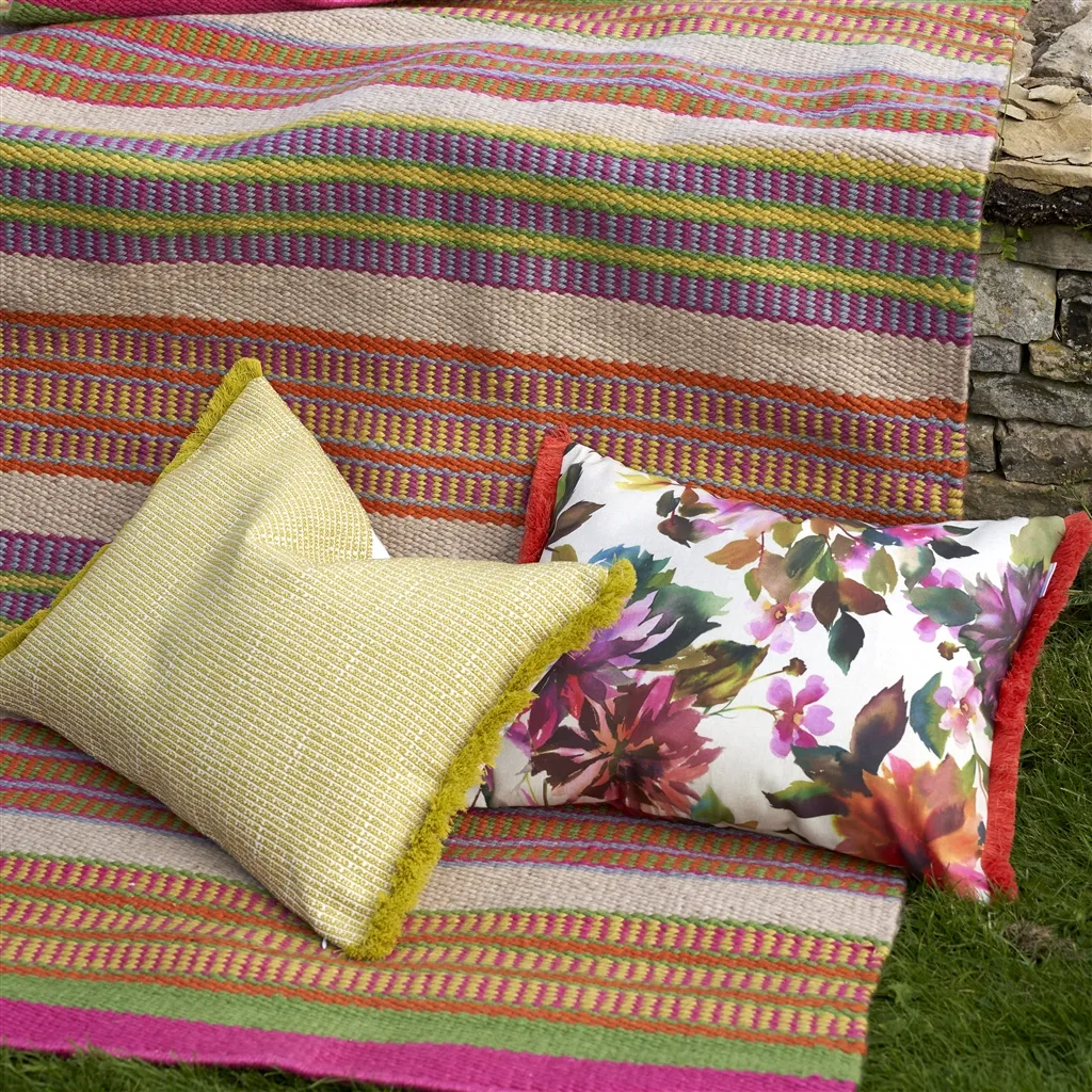 Manchu Fuchsia Outdoor Decorative Pillow