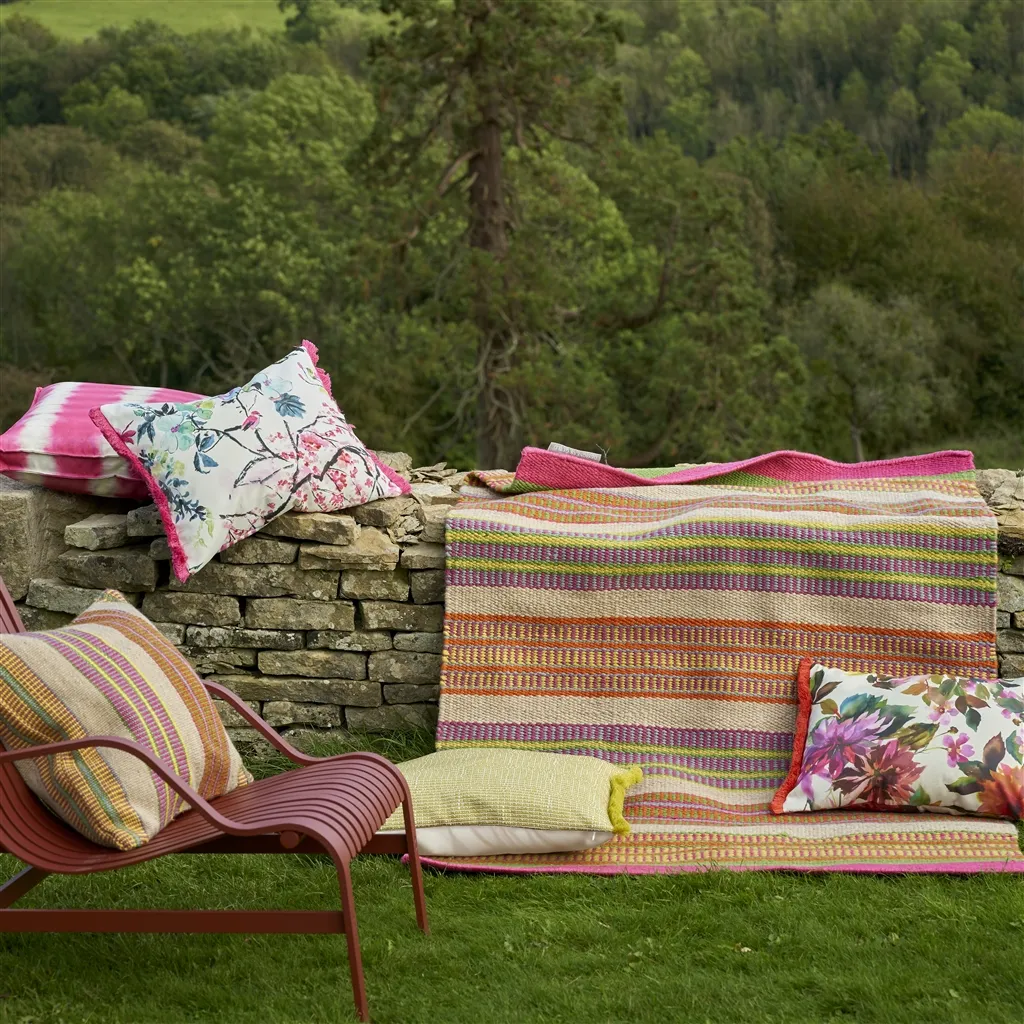 Manchu Fuchsia Outdoor Decorative Pillow