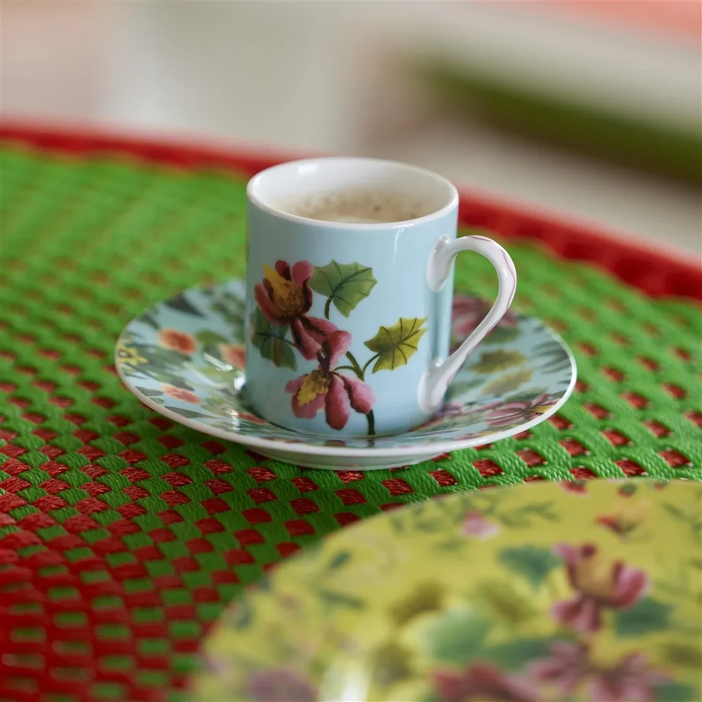 Ikebana Damask Espresso Cup & Saucer 