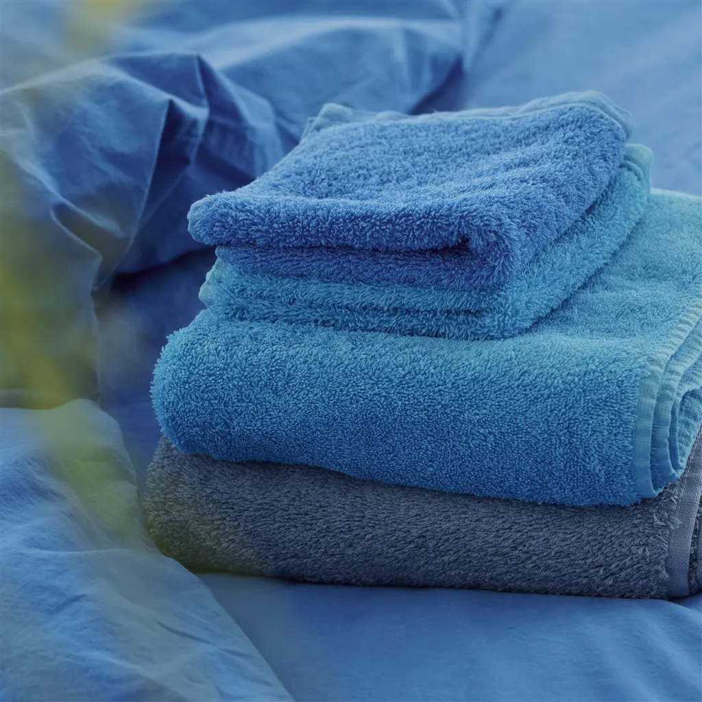 Loweswater Cobalt Organic Cotton Towels