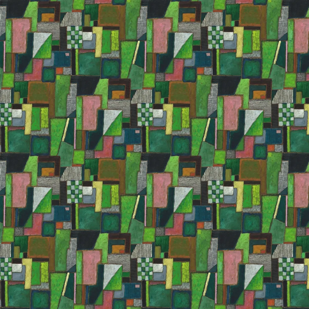 raku patchwork emerald
