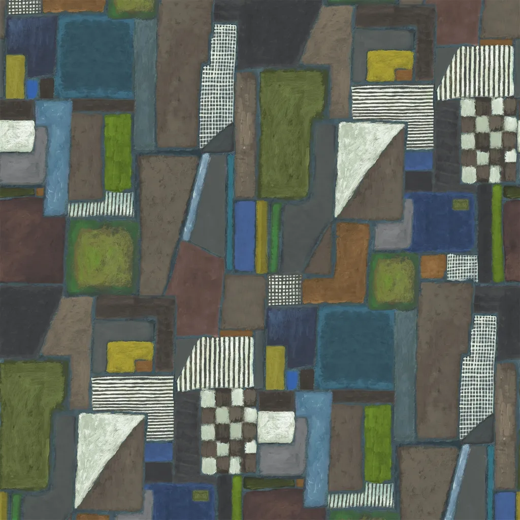 raku patchwork - chocolate