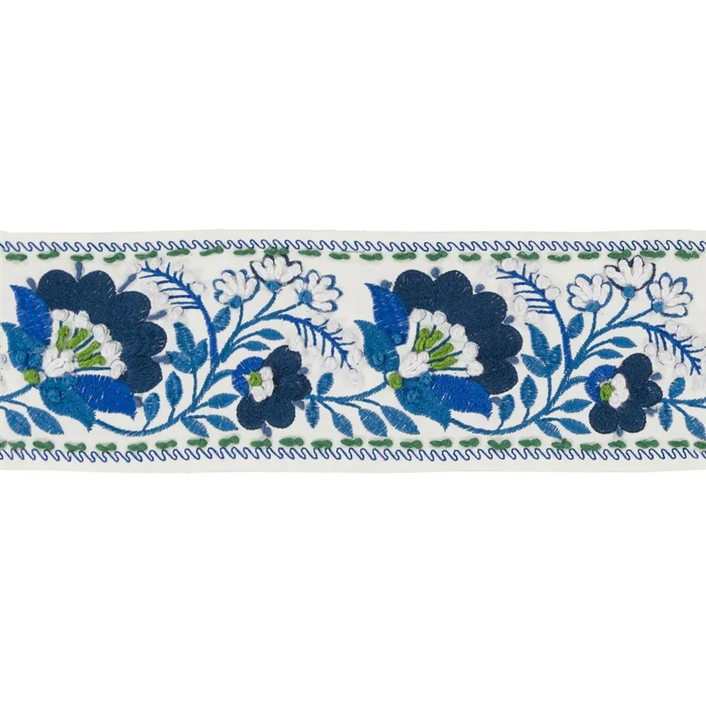 enamel flower indigo