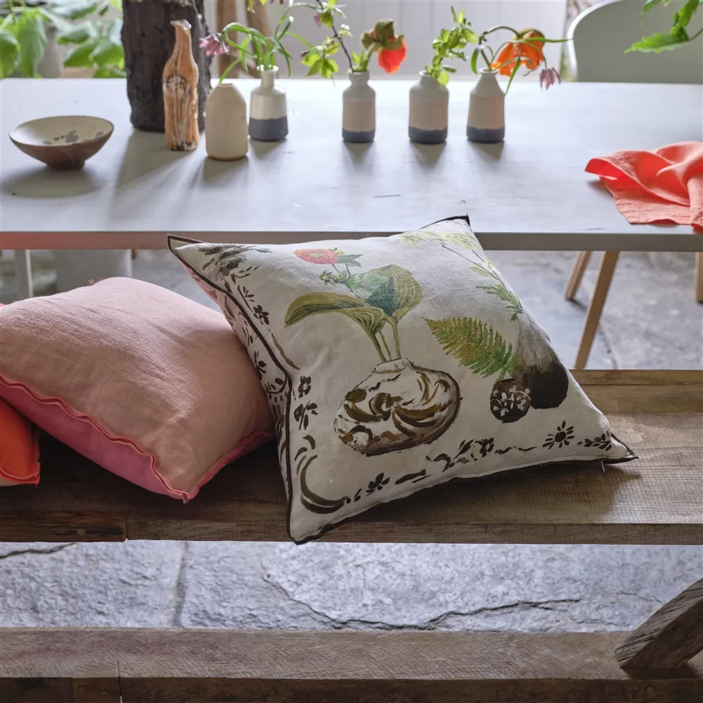Kawana Linen Sepia Kissen