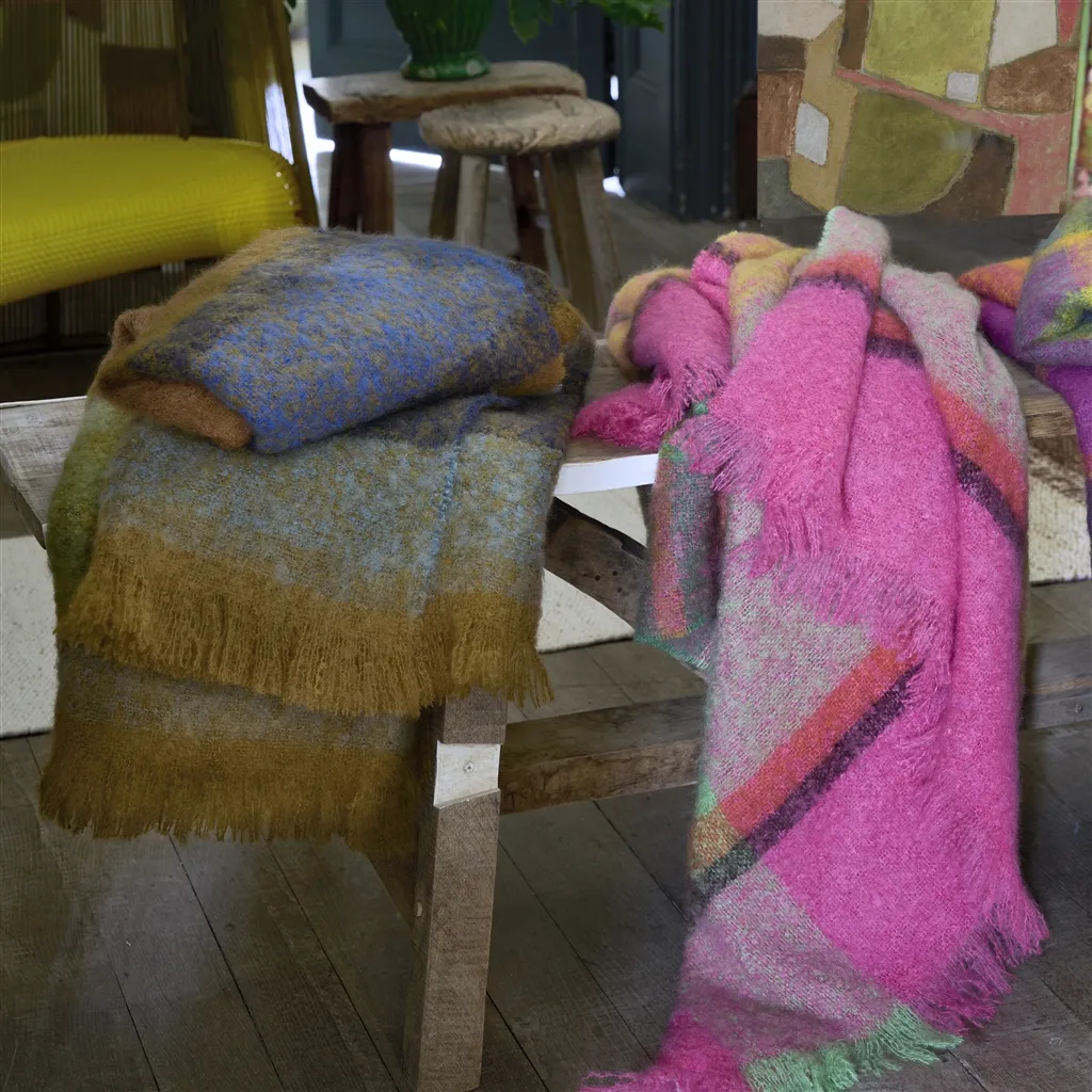 Mikome Indigo Mohair Throw