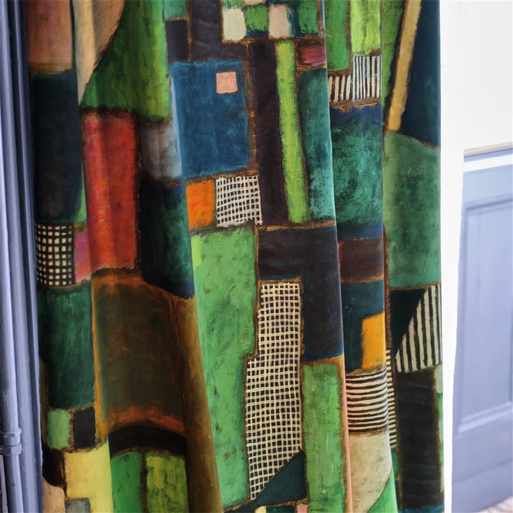 Raku Patchwork Emerald