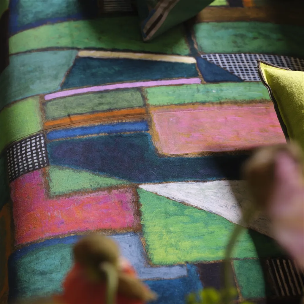 Raku Patchwork Emerald