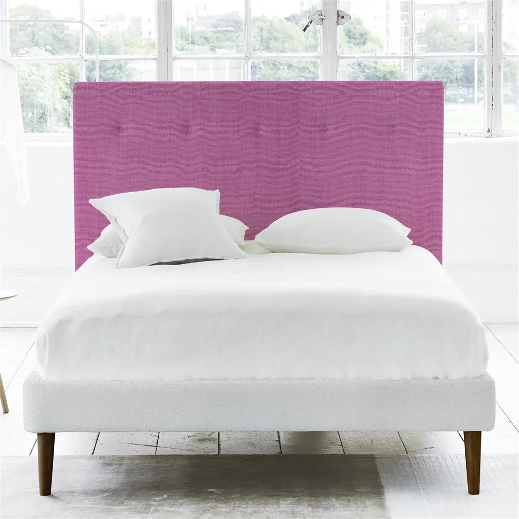 Polka King Headboard - Self Buttons - Brera Lino Peony