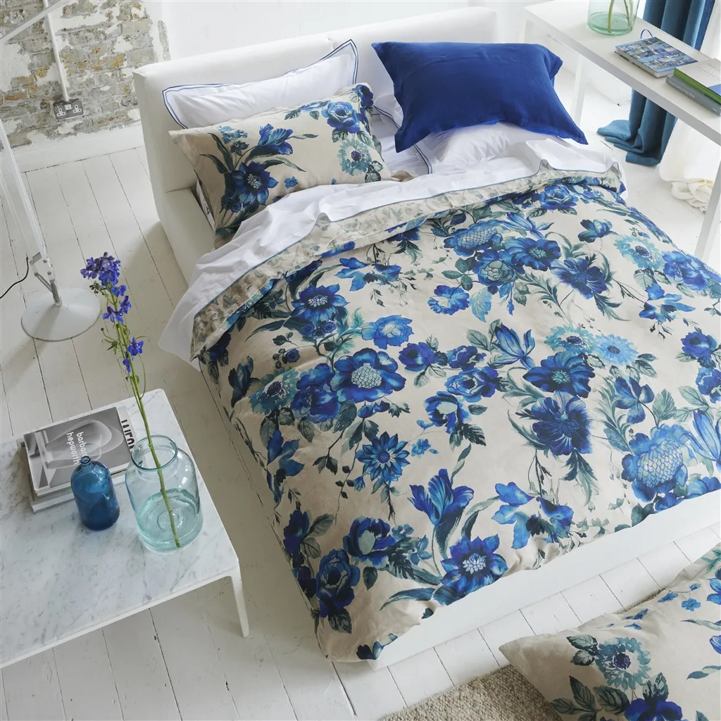 Hirigana Indigo Linen Bed Linen Set