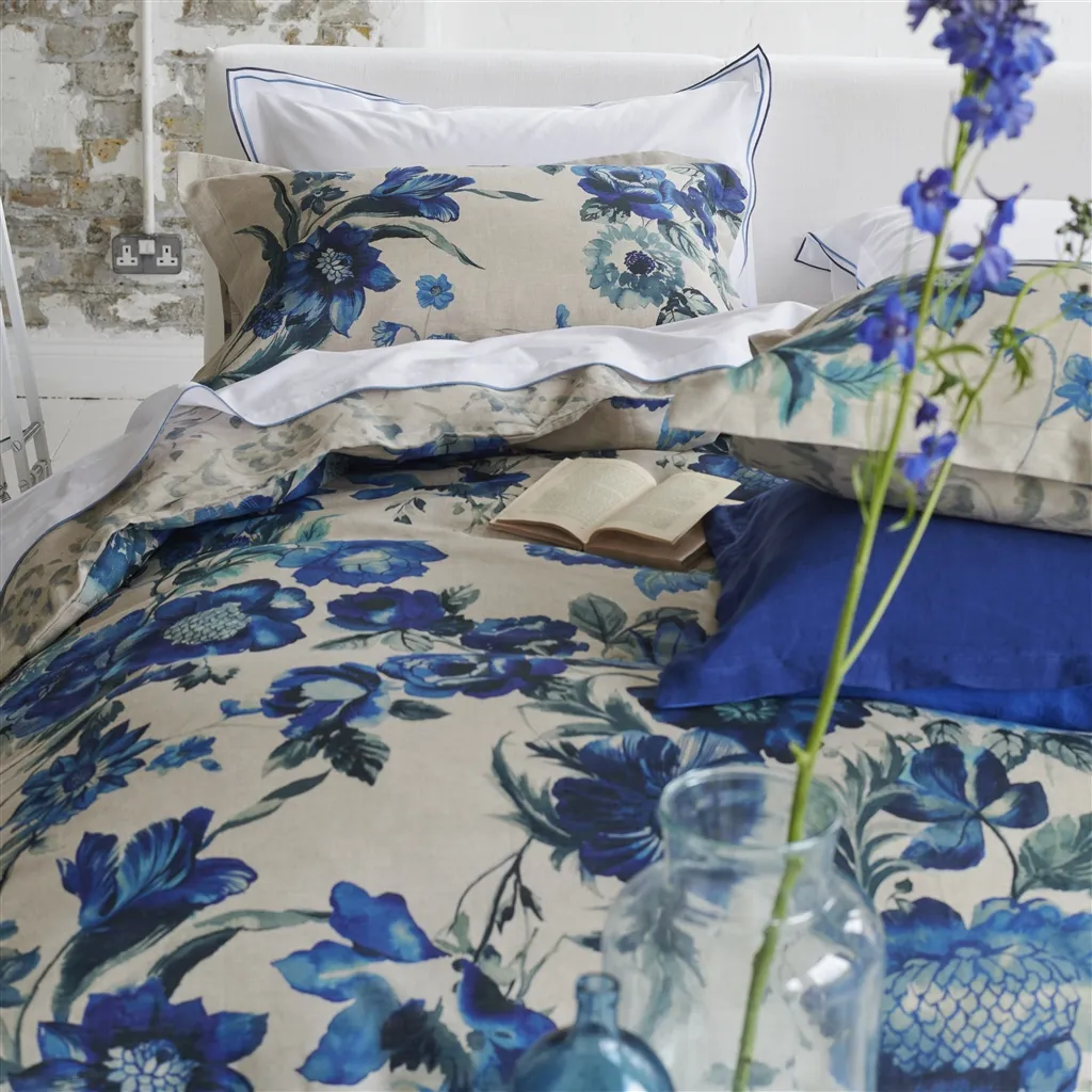 Hirigana Indigo Linen Bed Linen Set