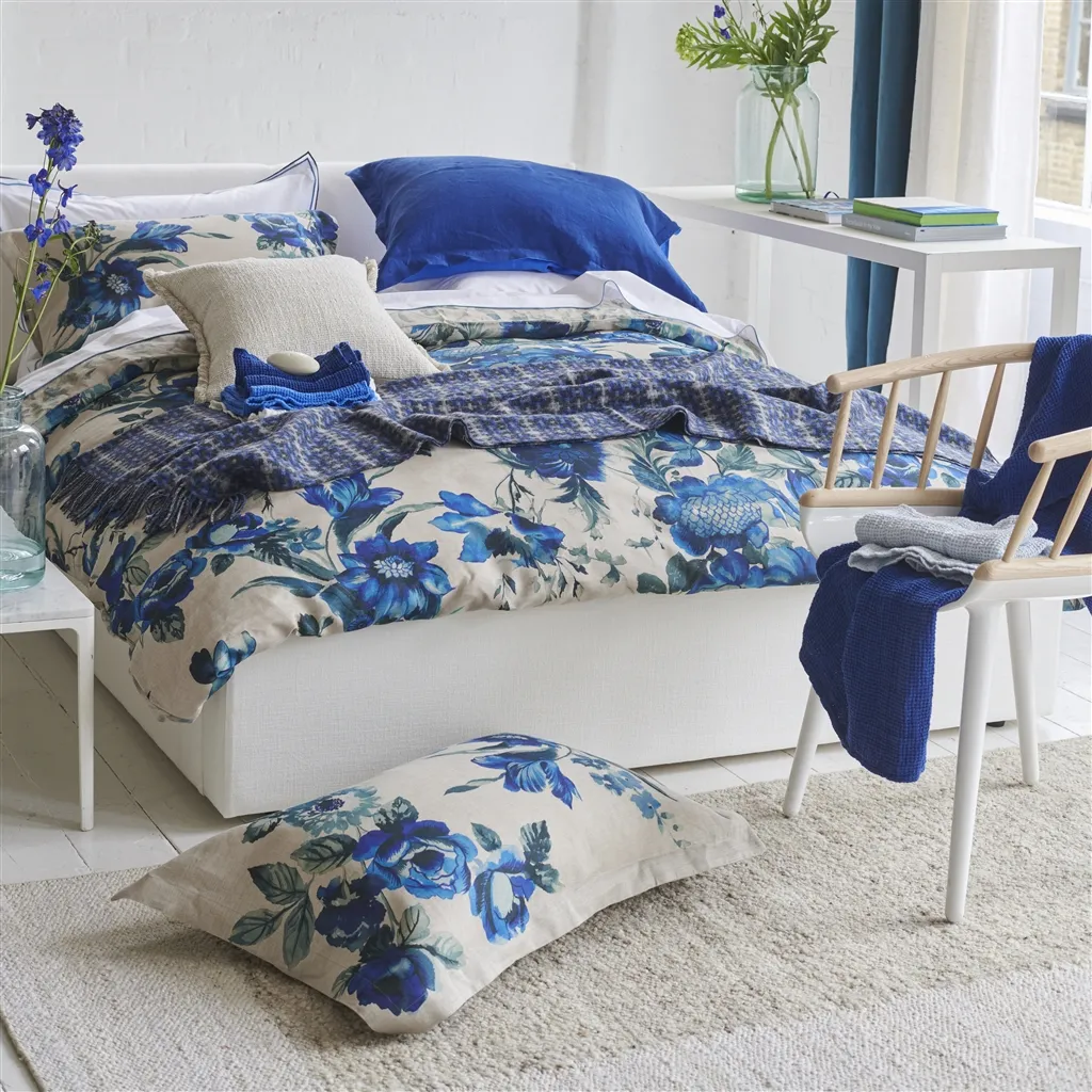 Hirigana Indigo Linen Bed Linen Set