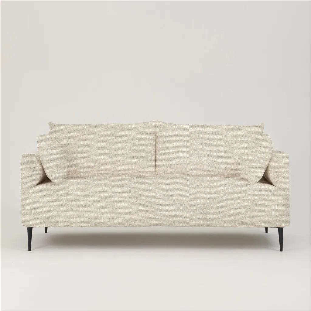 Positano 2.5 seater - Matt Black Legs - Brera Lino Natural 