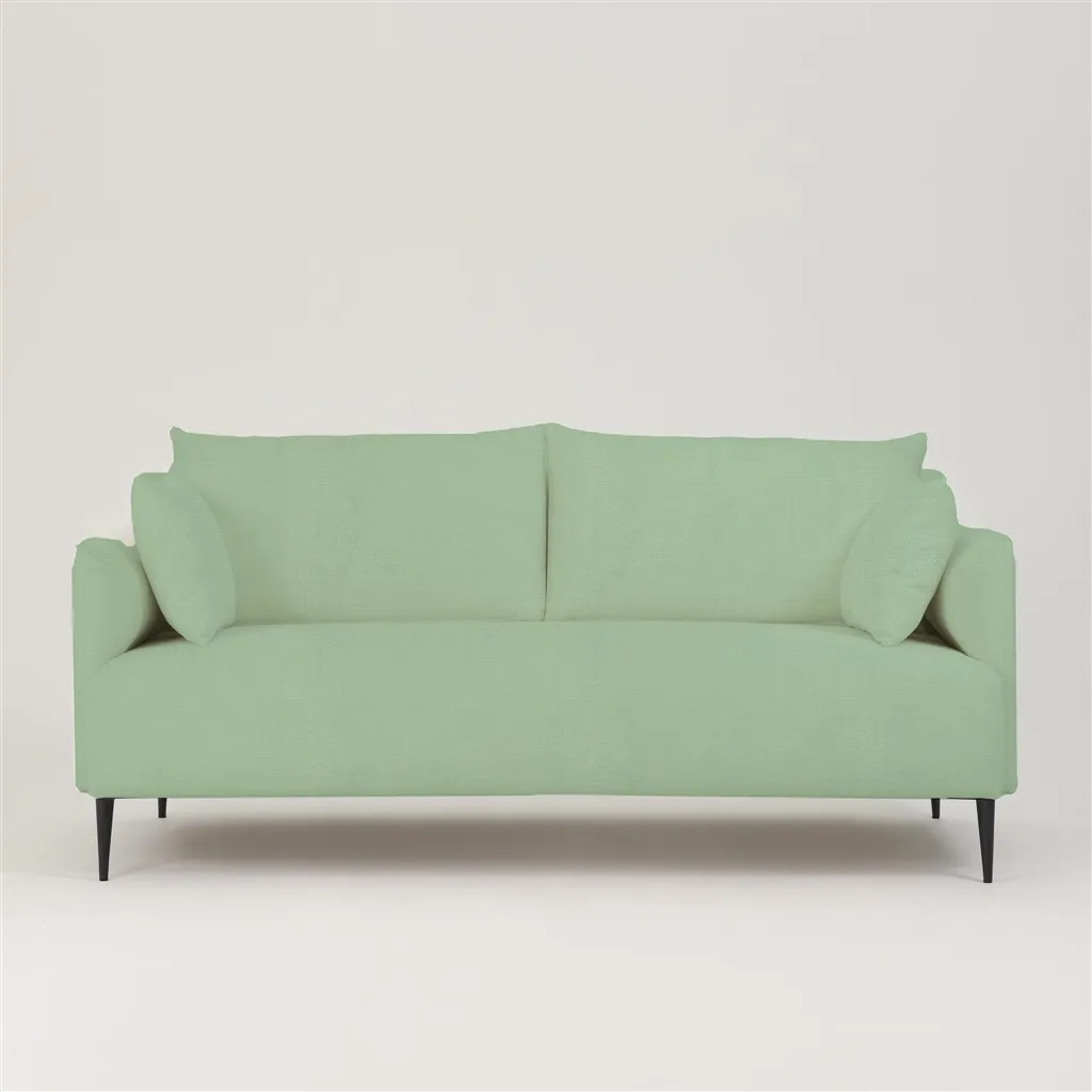 Positano 2.5 seater - Matt Black Legs - Brera Lino Pale Jade