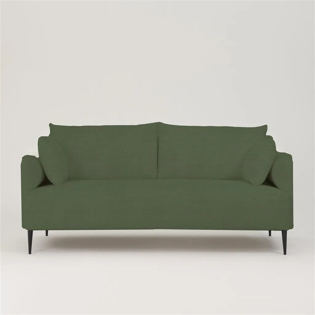 Positano 2.5 seater - Matt Black Legs - Brera Lino Quercus