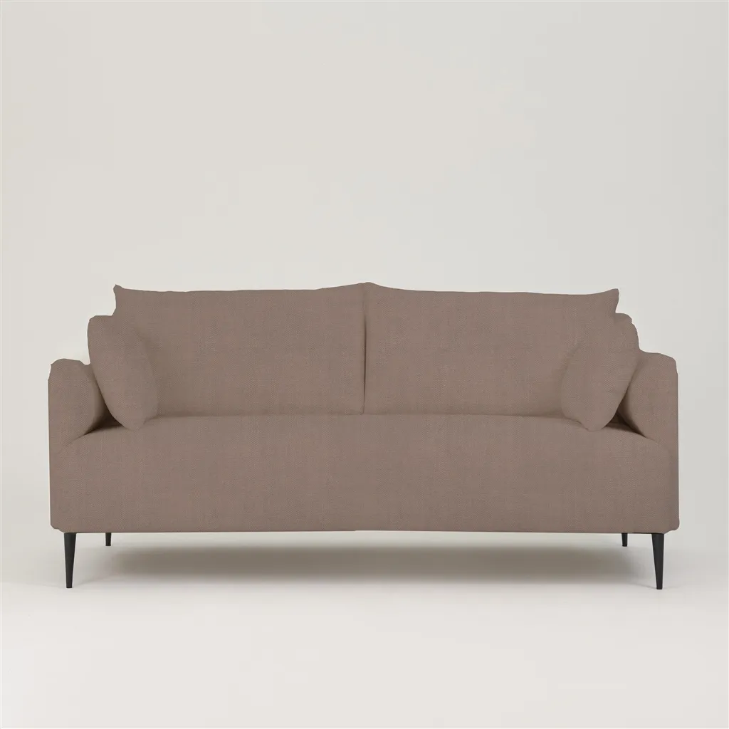 Positano 2.5 seater - Matt Black Legs - Brera Lino Cameo