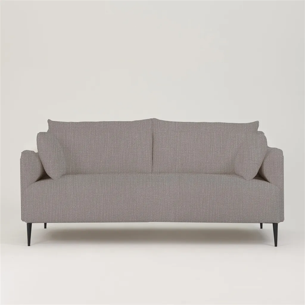 Positano 2.5 seater - Matt Black Legs - Tortona Zinc