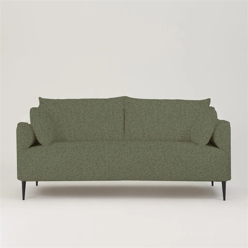 Positano 3 seater - Matt Black Legs - Aria Vintage Green