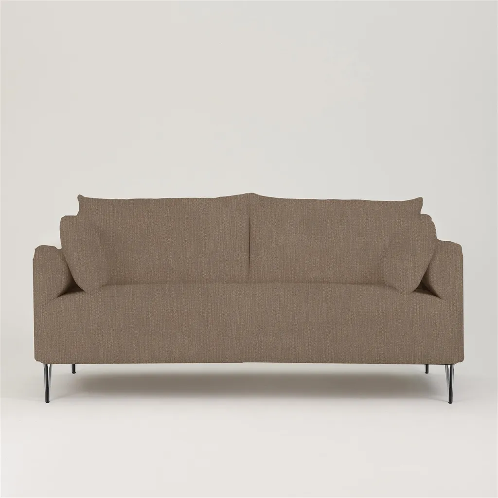 Positano 2.5 seater - Polished Steel Legs - Tortona Moleskin