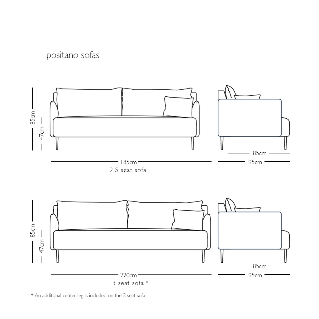 Positano 2.5 seater Sofa