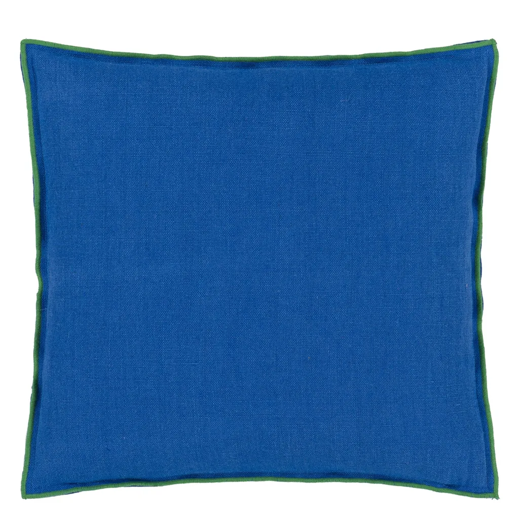 Brera Lino Lagoon & Emerald Cushion