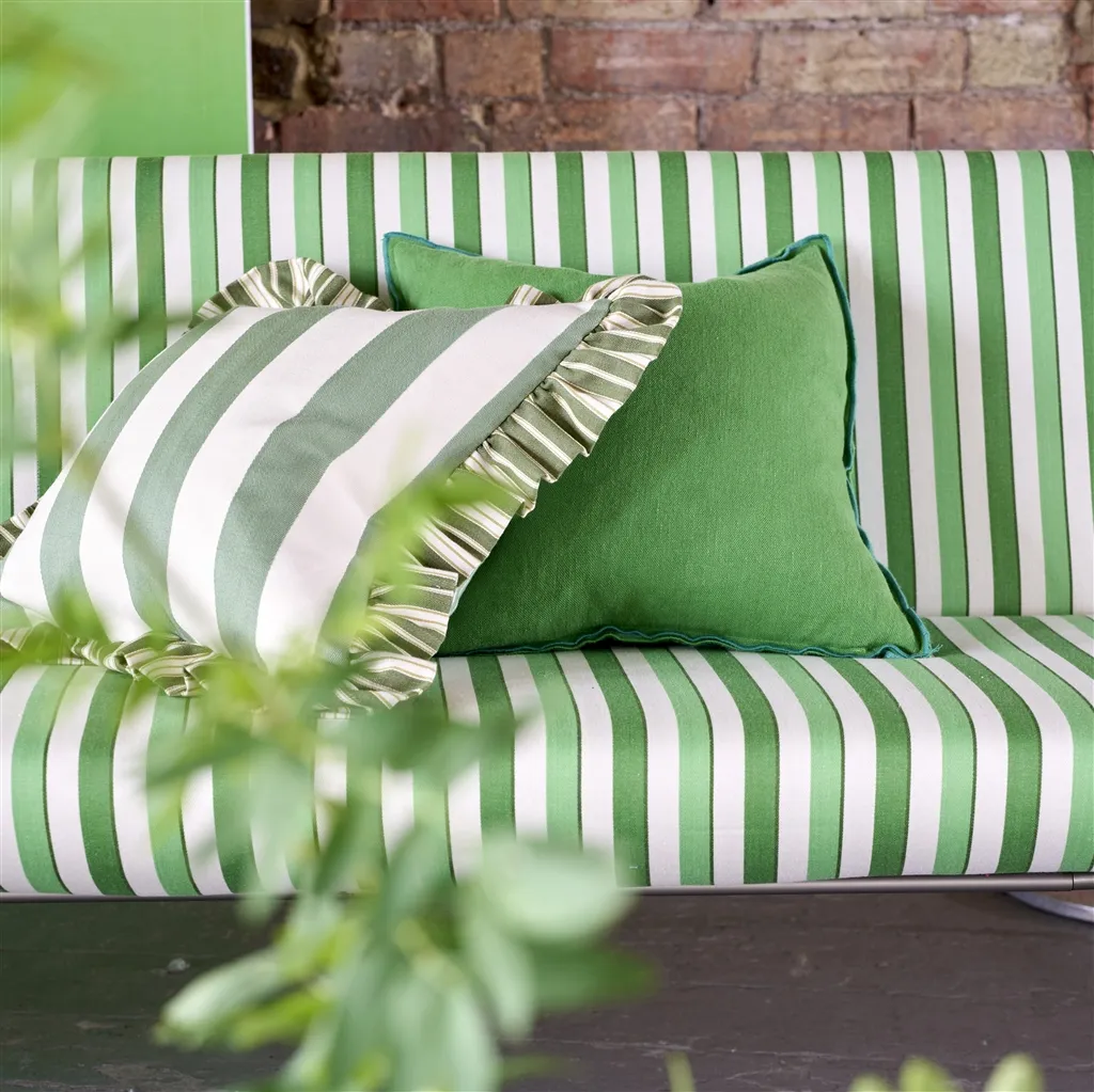Brera Lino Emerald & Capri Linen Kissen