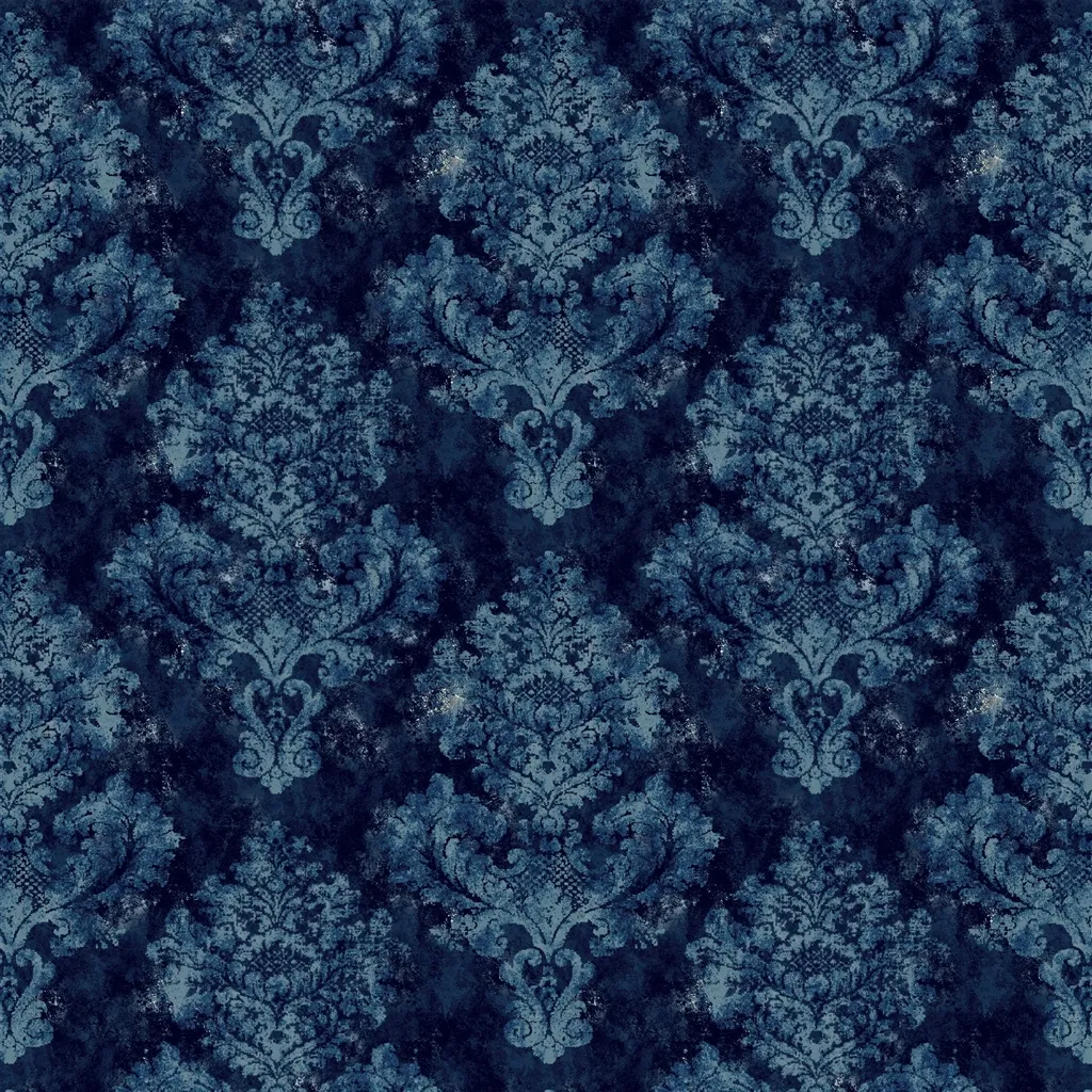 Barouche Damask Indigo