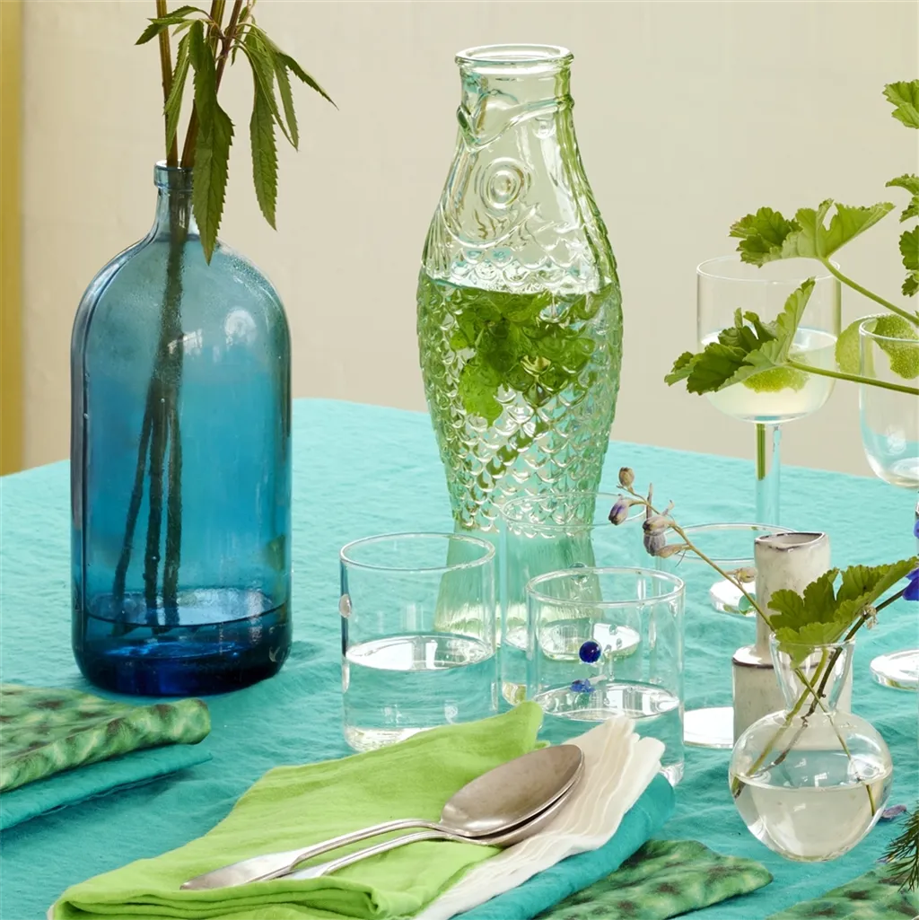 Green Glass Fish Carafe
