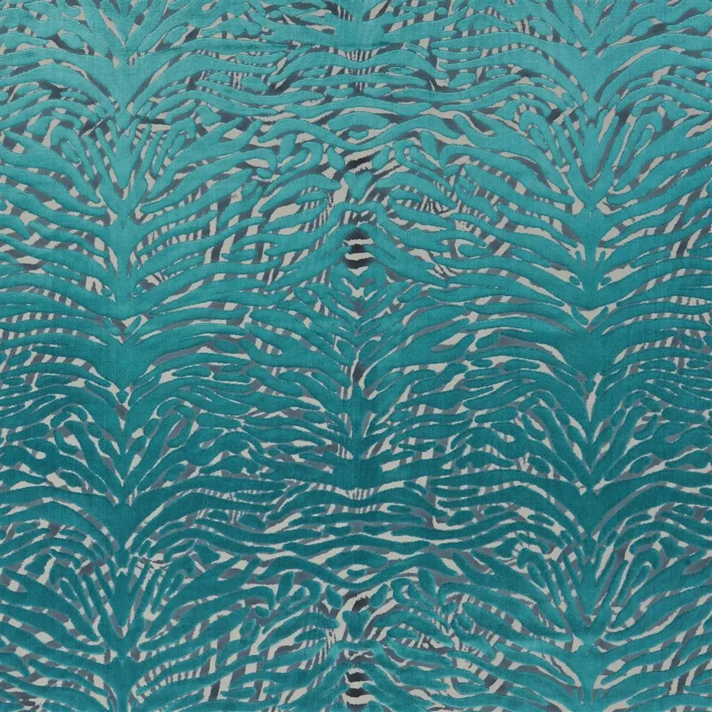 soft pantigre - turquoise fabric