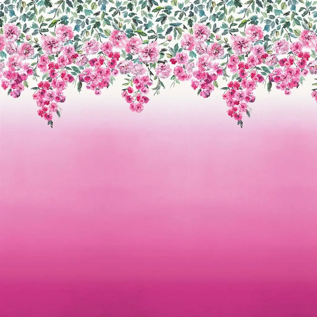 trailing rose - peony wallpaper