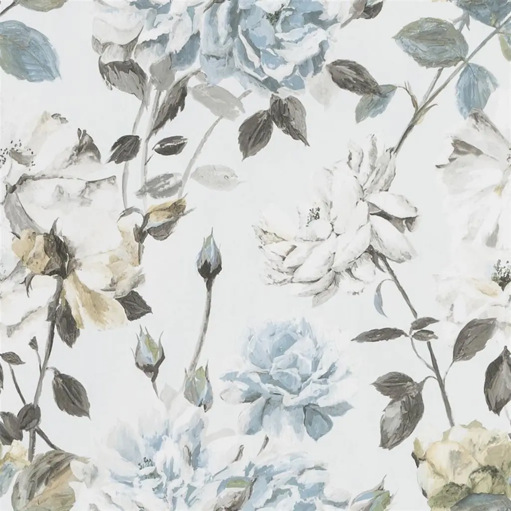 couture rose - graphite wallpaper