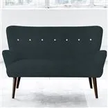 Florence Sofa - White Buttons - Walnut Legs - Cassia Mist