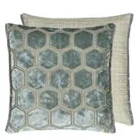 Manipur Silver Velvet Cushion