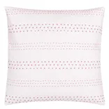 White Embroidered Cushion Fuchsia