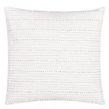 White Embroidered Cushion Emerald