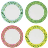 CERDG0114 Ikebana Damask Set of 4 Dinner Plates
