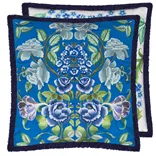 Eleonora Embroidered Cobalt Cushion