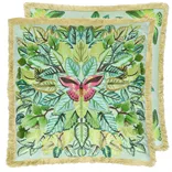 Celastrina Embroidered Turquoise Cushion