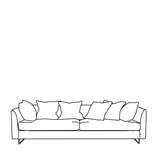 Sleek Sofa With Square Cushions