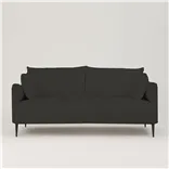 Positano 3 seater - Matt Black Legs - Brera Lino Charcoal