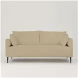 Positano 3 seater - Matt Black Legs - Tortona Ecru