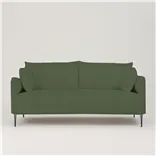Positano 2.5 seater - Polished Steel Legs - Brera Lino Emerald