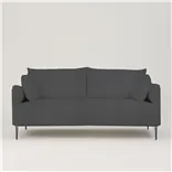 Positano 2.5 seater - Polished Steel Legs - Cassia Velvet Granite