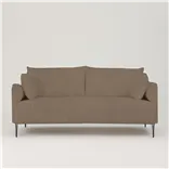 Positano 2.5 seater - Polished Steel Legs - Tortona Moleskin