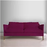 Milan 2.5 Seat Sofa - Cassia - Fuchsia - Walnut Leg