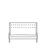 Harper Long Bench with Arms