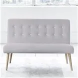 Eva 2 Seater - White Buttons - Beech Leg - Brera Lino Platinum