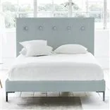 Polka Bed - White Buttons - Superking - Metal Leg - Brera Lino Lapis
