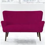 Florence 2 Seater - Self Buttons - Walnut Leg - Cassia Fuchsia