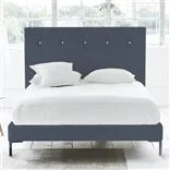 Polka Bed - White Buttons - Single - Metal Leg - Rothesay Denim