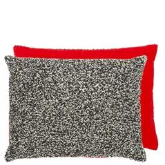 Elliottdale Charcoal & Scarlet Boucle Decorative Pillow 